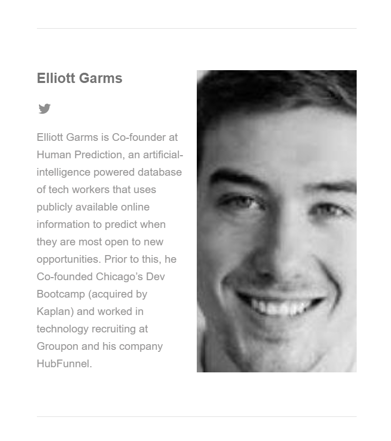 hackerbrews's tweet image. Today&apos;s indie hacker of the day is @elliottgarms, Co-founder at @humanprediction