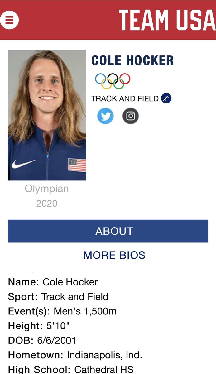 cole_hocker's tweet image. I already won the lottery, I was born in the U. S. of A. baby