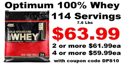 Get a 7.64lb'er of Optimum Nutrition Gold Standard Whey for only $63.99 at DPS Nutrition with coupon DPS10.

Order now on our Protein Specials page where you find this deal and many more ->

https://t.co/OuerppC4r1

#OptimumNutrition #TrueStrength @Team_Optimum https://t.co/TTGllxzyEj