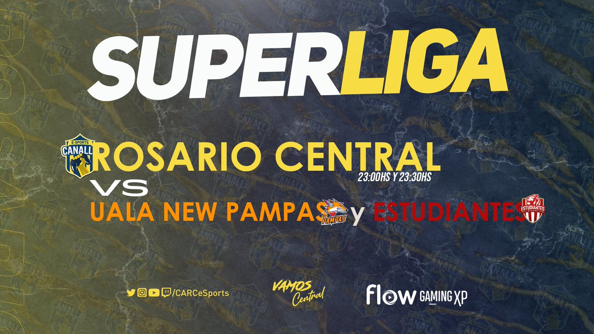 GoCanalla⚡️

Vs <a href="/newpampasgg/">PAMPAS</a> 23hs por la fecha 3.
Vs @EdelpEsports 23:30hs por la fecha 4.

#VamosCanallaVirtual #RosarioCentraleSports