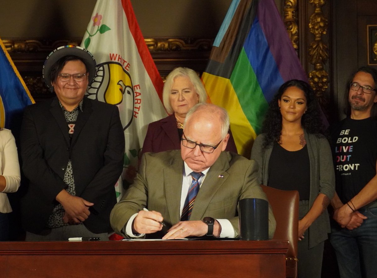 GovTimWalz's tweet image. Our kids deserve to grow up in a state that values them for who they are – not one that tries to change them.
 
Today’s Executive Order will make sure of it.