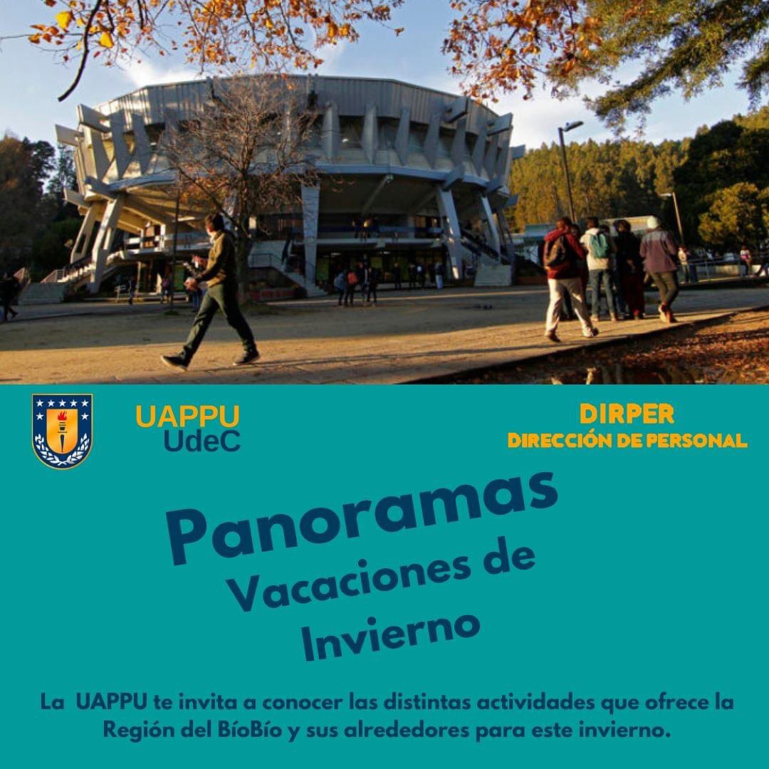 UAPPU te desea felices vacaciones y que puedas disfrutar, con las medidas necesarias, junto a quienes más quieres. #FelizJueves #pandemia #UdeC
