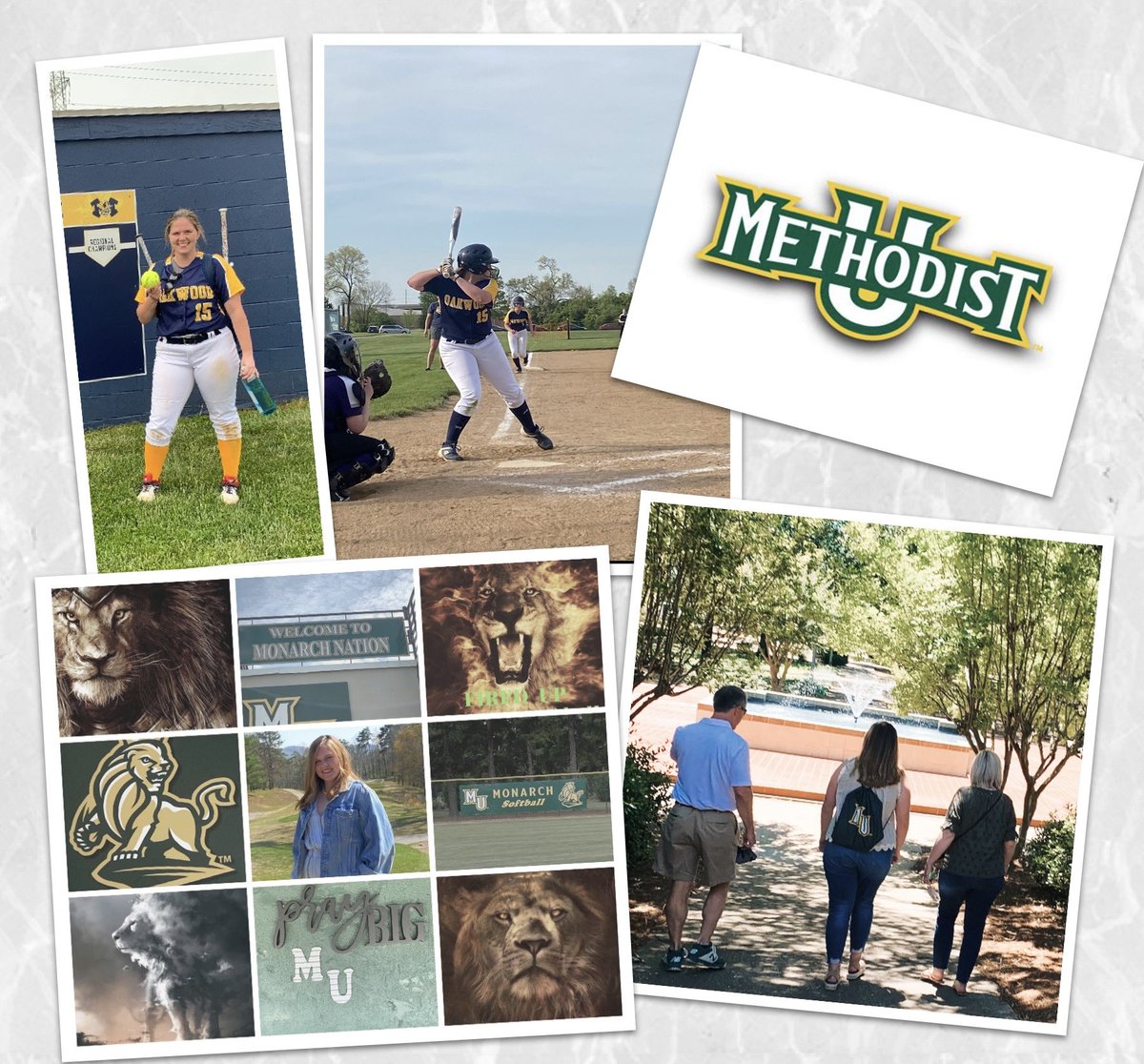 Gracie Taylor (@graciet2022sb) on Twitter photo I’m so excited to Verbally Commit to Methodist University to play softball and further my forensic degree! Thank you to everyone who has been with me every step of the way! Go Monarchs! 💚💛 <a href="/MUMonarchsSB/">Methodist University Softball</a> <a href="/Oakwood_Schools/">Oakwood Schools</a> @mucoachken I’m so excited to Verbally Commit to Methodist University to play softball and further my forensic degree! Thank you to everyone who has been with me every step of the way! Go Monarchs! 💚💛 <a href="/MUMonarchsSB/">Methodist University Softball</a> <a href="/Oakwood_Schools/">Oakwood Schools</a> @mucoachken