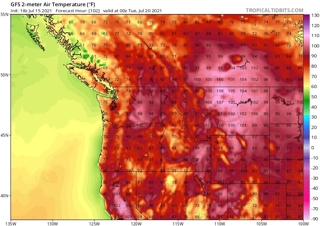 AndrewZ98465882's tweet photo. The #HighPlains of the Upper Midwest are on track to experience record breaking temperatures this week. Potential temperatures of over #110F may break all time records over MT, AB, and SK.
#CuSciStory
Source: https://t.co/CDFwqke4Tp https://t.co/MYlWcVSmBk