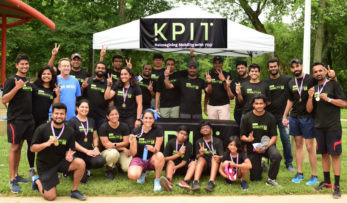 KPIT's tweet photo. KPIT hosted Mobility 5K Run in Columbus, Indiana and Novi, Michigan, US. KPITians and their families joined together to enjoy a morning run and shared memories while supporting a worthy cause!
All the KPITians had a great time with their families!
#CSR #CSRatKPIT #KPITUS #US https://t.co/Nf1TPBMBpE