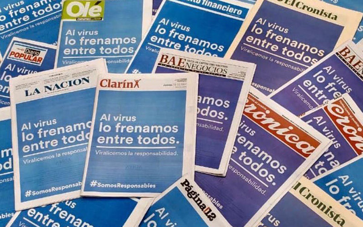 sistomax's tweet photo. Qué lejos quedó este compromiso. Lejos de frenar al virus, muchos medios terminaron impulsándolo con el único interés de atacar al gobierno. Sembraron miedo, confusión y mentiras. Hoy todos pagamos las consecuencias y ellos se hacen los sorprendidos. https://t.co/N15JBUUfME