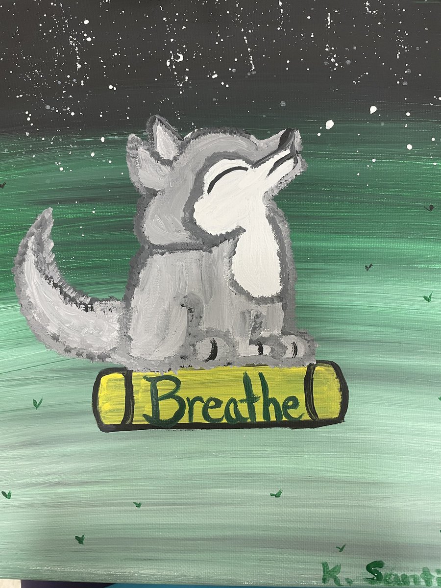 Painting lesson with Ms. Bachemin <a href="/HumbleISD_TE/">Timbers Elementary</a> .We had a great time! @MicahBachemin Thank you!