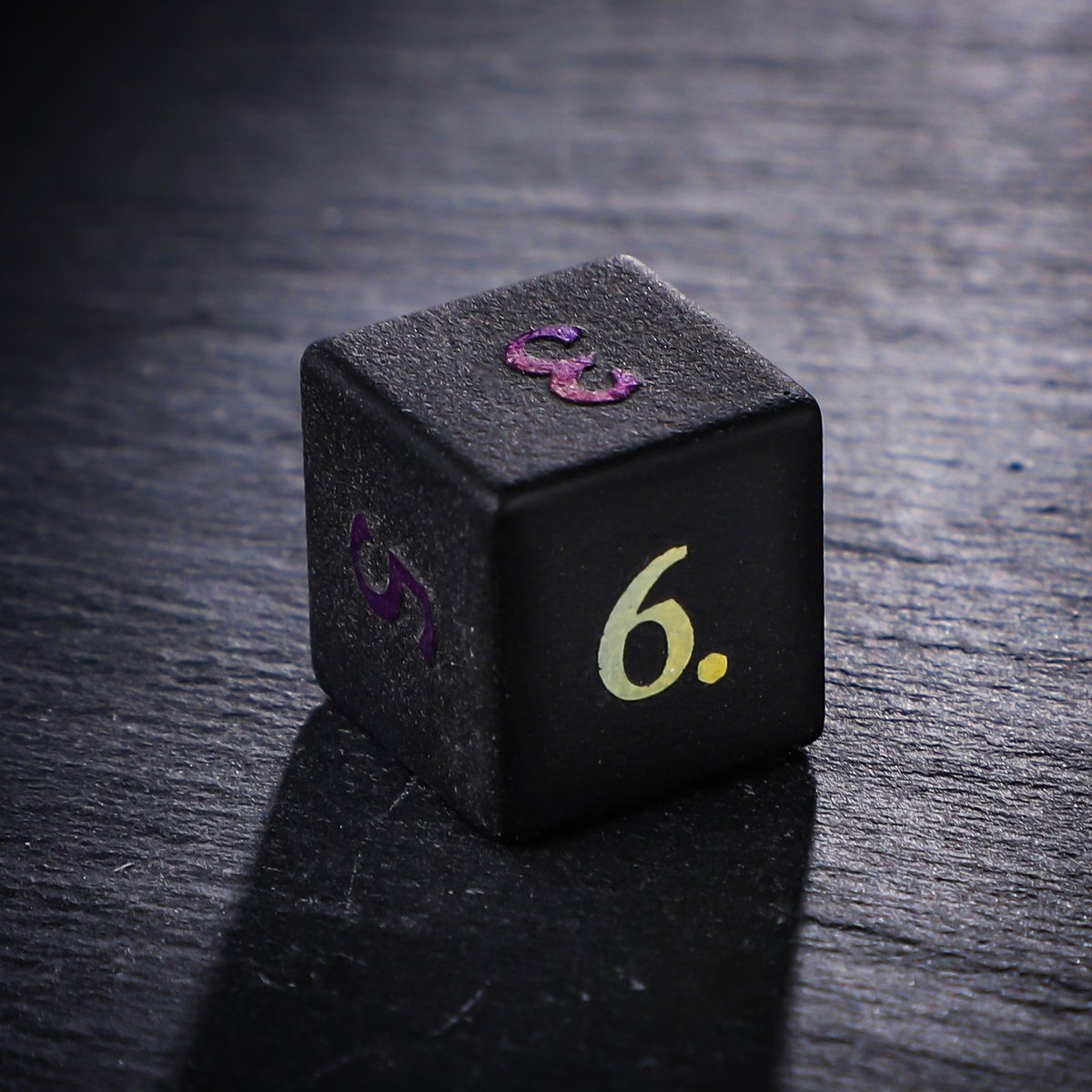 Raised Holographic Obsidian with moon🌙🌙
#dnd #dice #ttrpg