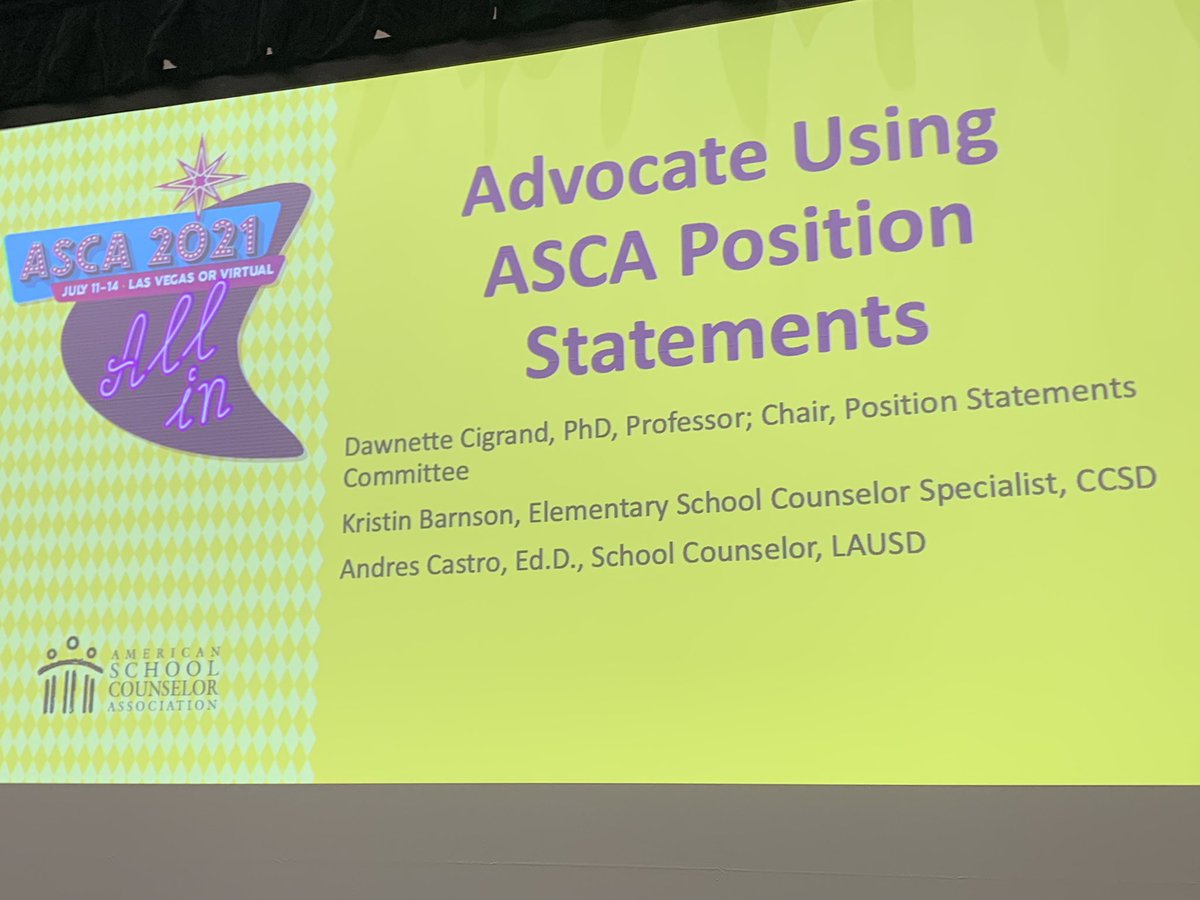 Kristin Barnson, Elementary Counselor Specialist, presented at the 2021 ASCA Conference! She presented on Vision &amp; Mission Statements and on Advocating using ASCA Position Statements. 🎉🎉<a href="/ASCAtweets/">ASCA</a> @MikeMbarton <a href="/rosanneobrien/">Rosanne Richards</a>