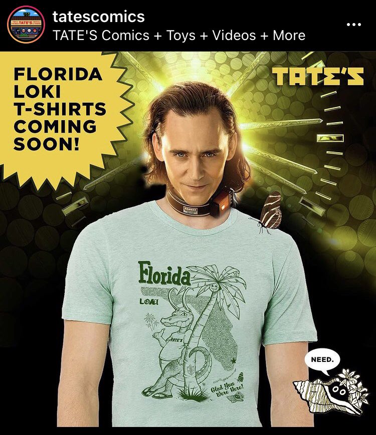 ReyAcevedoArt's tweet photo. I was honored to work on this T-Shirt with @tatescomics coming soon! Get yours exclusively at Tate’s! #teamwork #tatescomics #reyacevedoart #Loki #florida #floridaloki https://t.co/qOfoX50IDh