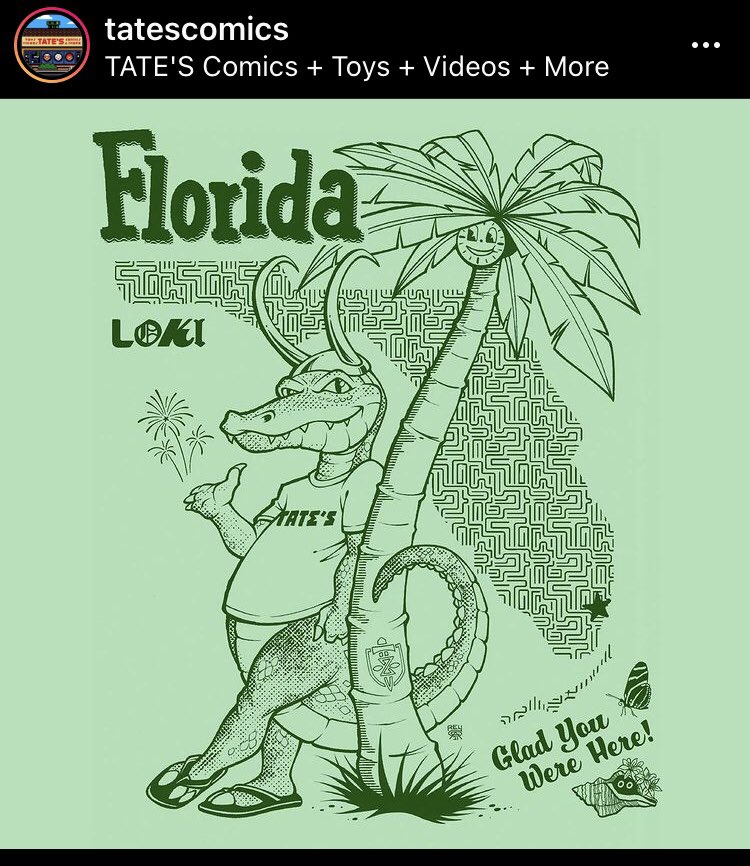 ReyAcevedoArt's tweet photo. I was honored to work on this T-Shirt with @tatescomics coming soon! Get yours exclusively at Tate’s! #teamwork #tatescomics #reyacevedoart #Loki #florida #floridaloki https://t.co/qOfoX50IDh