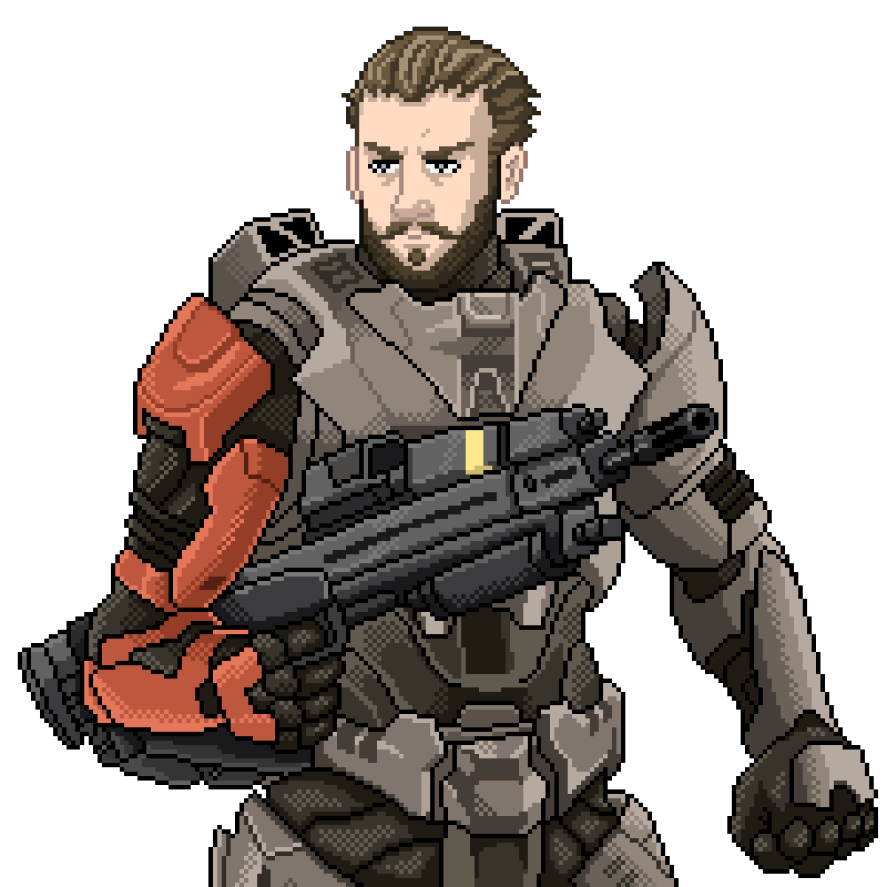 popsikiII's tweet photo. Here's some pixel art I did for Booze Bros Gaming on youtube. #Halo #HaloInfinite #pixelart https://t.co/b18q222WE3