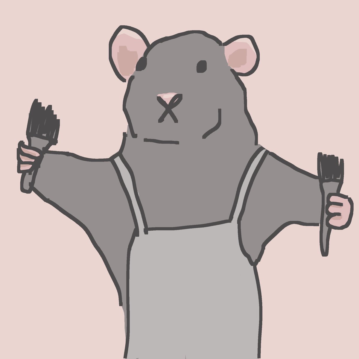 quacktherine's tweet photo. Artist. Rat. Rat artist. That’s what I am. 
#art #procreate #illustration #drawing https://t.co/jPs2vHdl3I