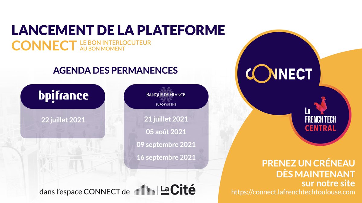 FrenchTech_Tlse's tweet photo. Vous avez aimé les rdv one-to-one lors de notre événement #TimeToBeTogether, vous allez adorer notre plateforme Connect 🤩
Connect, le bon interlocuteur au bon moment au sein de l'écosystème tech toulousain🤝
Prenez un RDV ➡️ https://t.co/m9hvScxYH8
@Bpifrance @banquedefrance https://t.co/p44RyQYMub