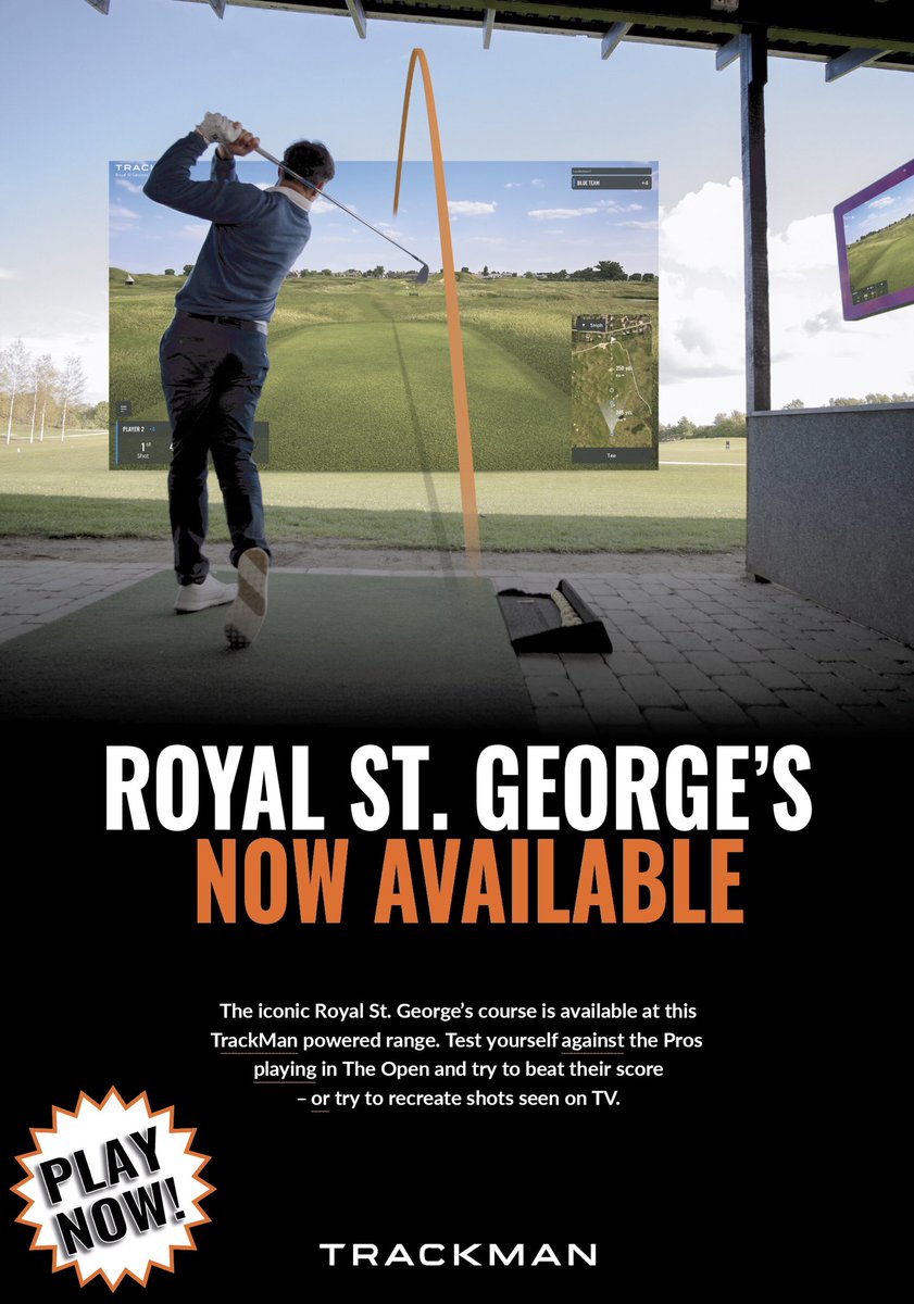 golf_western's tweet photo. Do you….

✅ Have an Ipad? 

✅ Golf Clubs?

✅ Want to play Royal St. George’s without a trip to Kent? 🥪 

The host of this years Open - Royal St. George’s - is available to play NOW for FREE using the TrackMan Golf App at Great Western Golf 😮 ⛳️ 

##TheOpen #royalstgeorges https://t.co/1naKuD6YfZ
