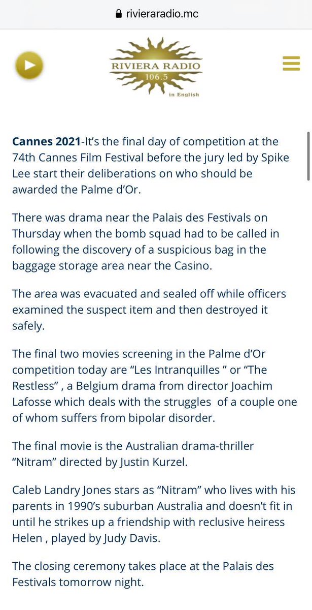 Riviera Radio (@rivieraradio) on Twitter photo Riviera Radio News
Keeping you informed Riviera Radio News
Keeping you informed