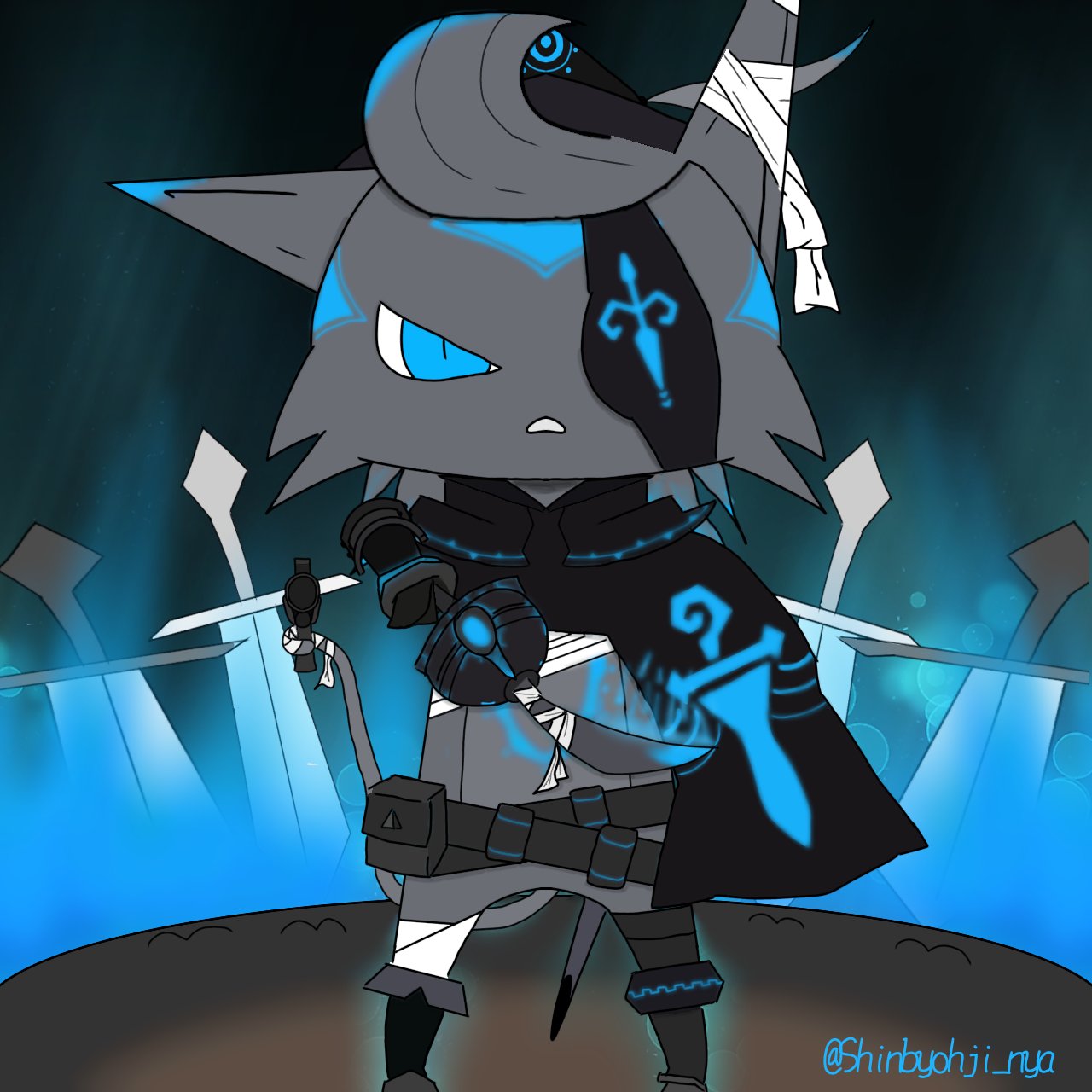 Twitter 上的 神猫寺トモキ 準備中の人 黒傑ダークダルターニャ にゃんこ大戦争 にゃんこ大戦争イラスト T Co K2hieabilg Twitter