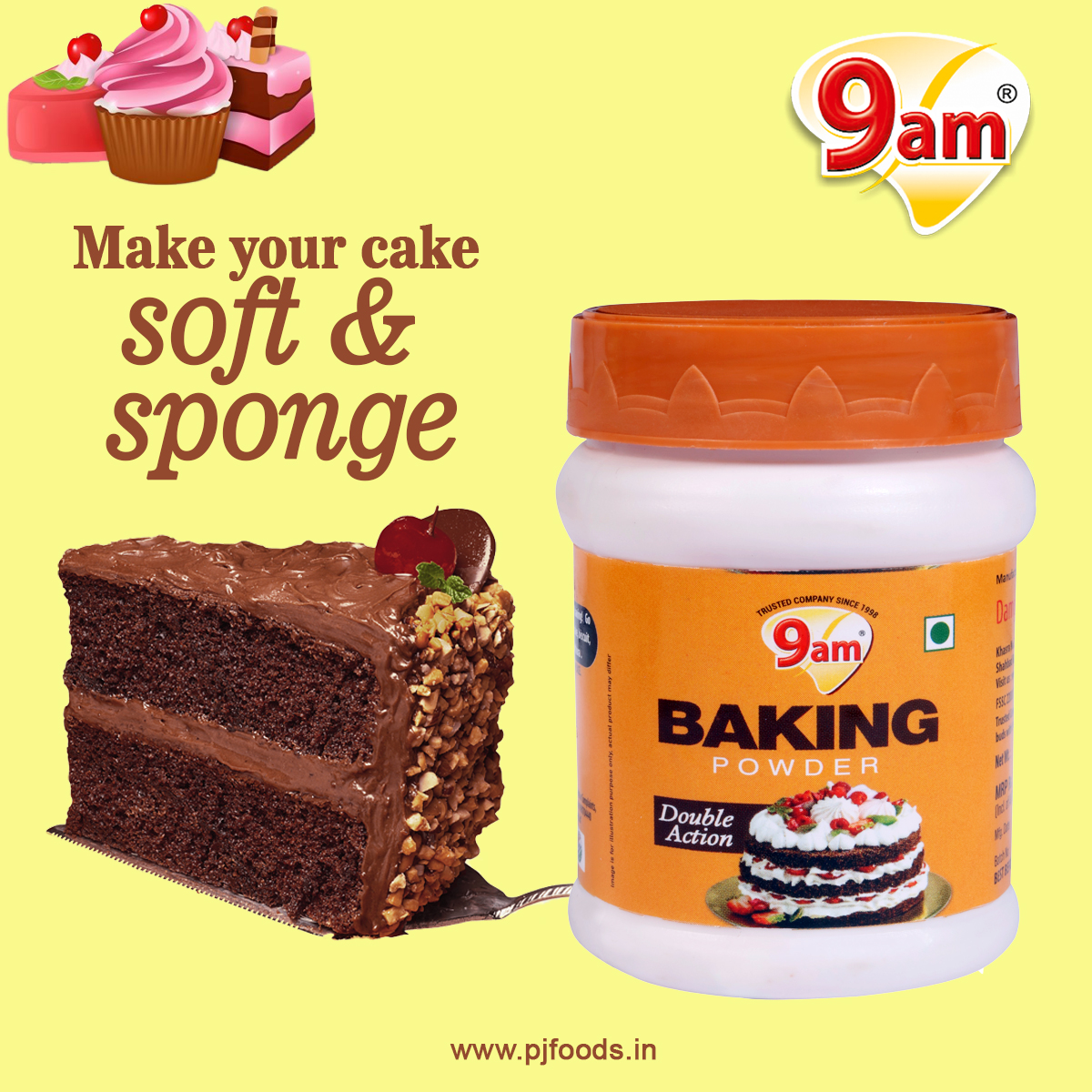9amfoods's tweet photo. 9am Baking Powder make your cakes soft and spongy.
#9am #damyaapjfoods #baking #bakingpowder #cakebaking #pjfoods #softandfluffy #softandspongy #bakingrange #cakelovers #bakinglove #bakersofinstagram #bakedwithlove https://t.co/llSpjBDqVS