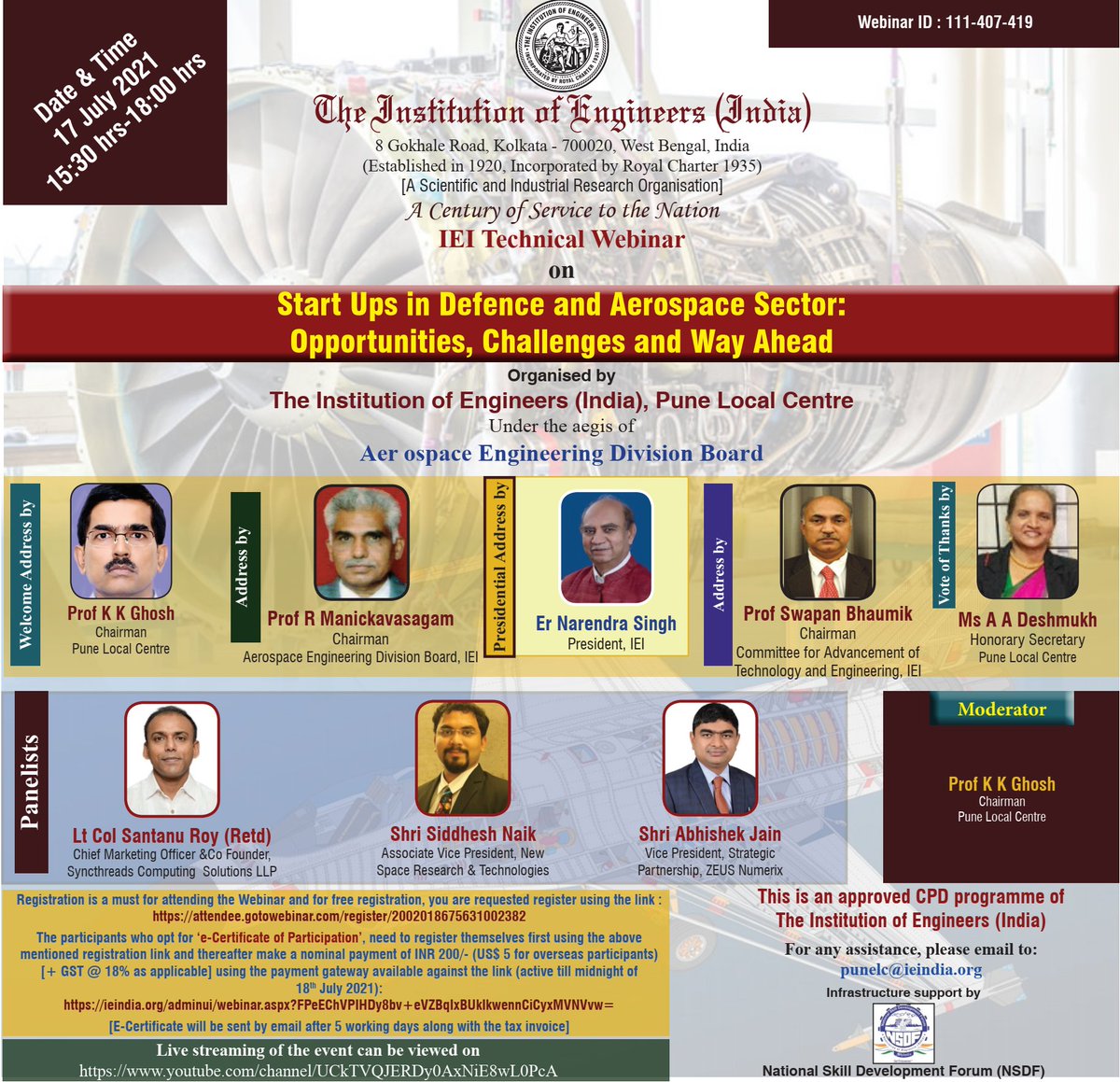 ZeusNumerix's tweet image. The Institution of Engineers is conducting an online seminar on Startups in Defence and Aerospace Sector. Zeus Numerix will share its experiences. Please register for free on attendee.gotowebinar.com/register/20020…
#StartupsinDefence #DefenceInnovation