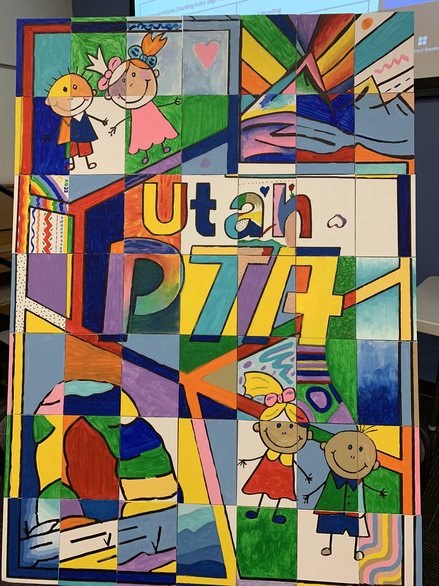 MaresaManzione's tweet photo. I love PTA! I have been a PTA volunteer for over 20 years. Loved spending time with my fellow volunteers on the Board of Directors this week! Happy to add my canvas to the whole picture. #utahpta https://t.co/puaiovjPdB