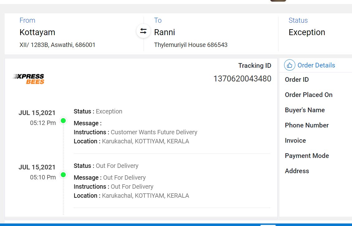 CLAYBack2Nature's tweet photo. @XpressBees_IN Do you really have any integrity?? see the false status below! Customer never asked for future delivery . WHEN WILL DELIVERY HAPPEN? https://t.co/3Hi6UCrrus
