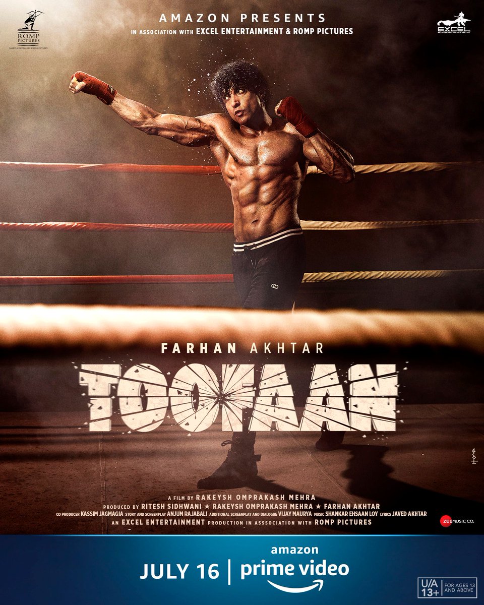 FOR ME, all this while, the cinematic textbook of Boxing was #RagingBull Scorsese and De Niro. 
Now it is #Toofan Rakeysh and Farhan! 
Absolutely a BRILLIANT film!!  
@RakeyshOmMehra has delivered an INSPIRING film which bridges the religious divide.