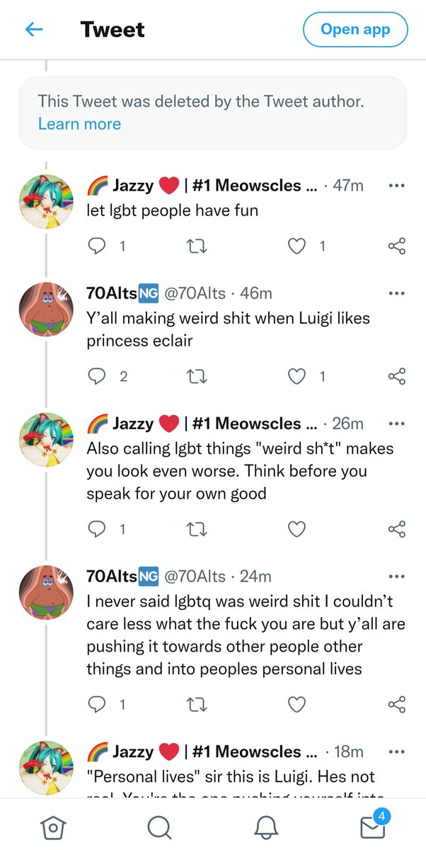 Magical_Expo's tweet photo. @70Alts @JazzyWasseh @SnortingBones @Bumper_Snatcher Since you deleted it all if anyone wants to see the crazy things that were being replied to. Lol. https://t.co/AcE3WVwZDK