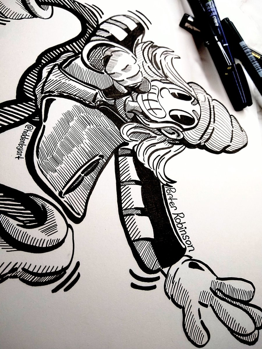 hiddenbyart's tweet photo. As I mentioned in my last post here is the Bonus Porter Robinson Drawing I created.
Hope you all enjoy it, I really love making these pieces. All the best wishes to you on this special day @porterrobinson
Materials: #copicpens #sakurapens #tombowdualbrushpens #pigmamicron https://t.co/nkDtlyD0vU