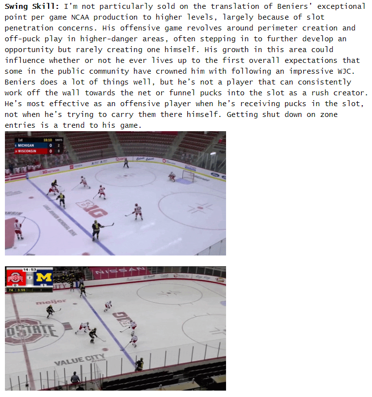 DraftLook's tweet image. 🚨🚨🚨My 2021 NHL Draft Rankings are live! I have over 40,000 words of analysis encompassing 35 prospects, including strengths/weaknesses, developmental profiles, methodology, and more. READ: draftlook.netlify.app