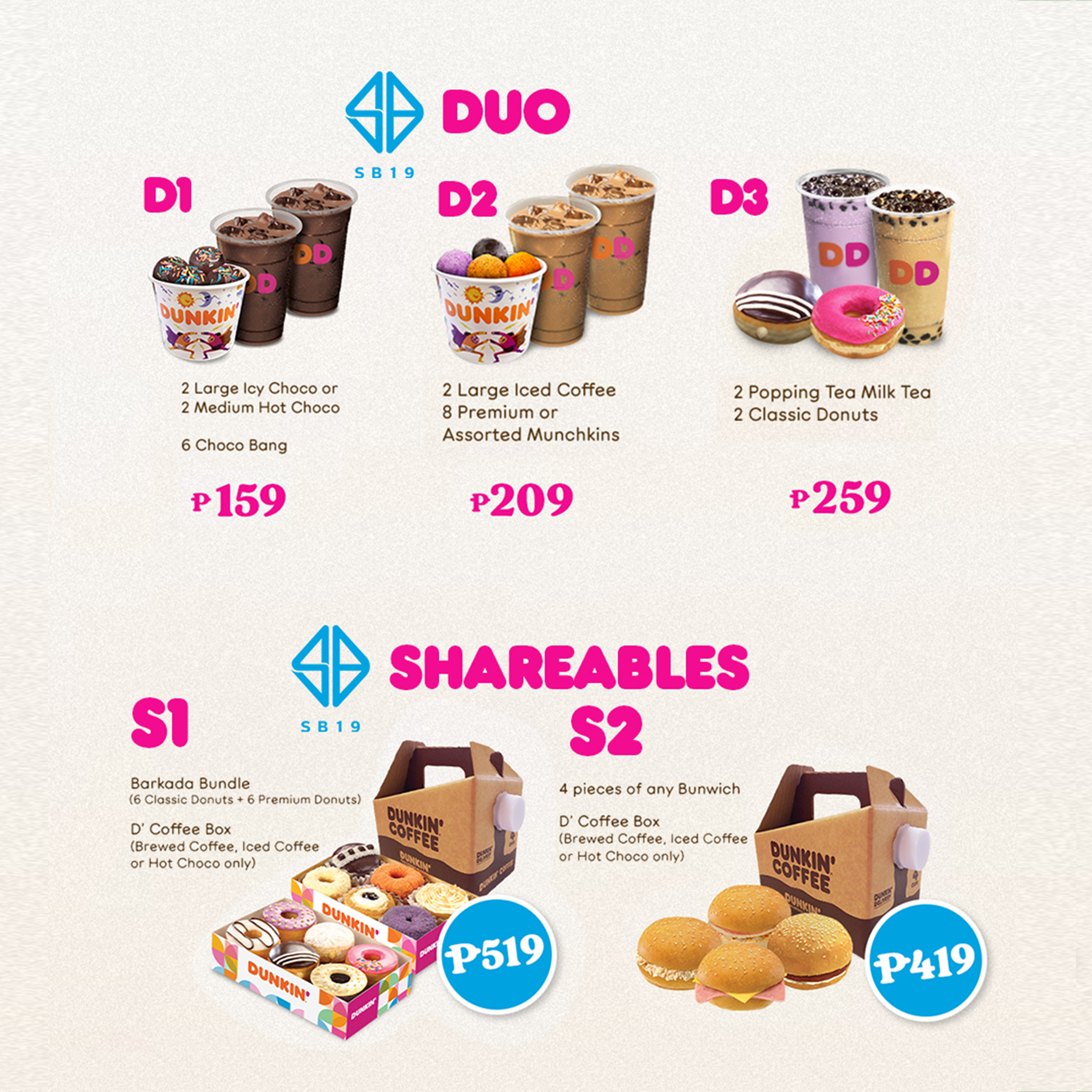 Dunkin' Philippines on Twitter "A'TIN and Dunkin' fam, the SB19 Combos