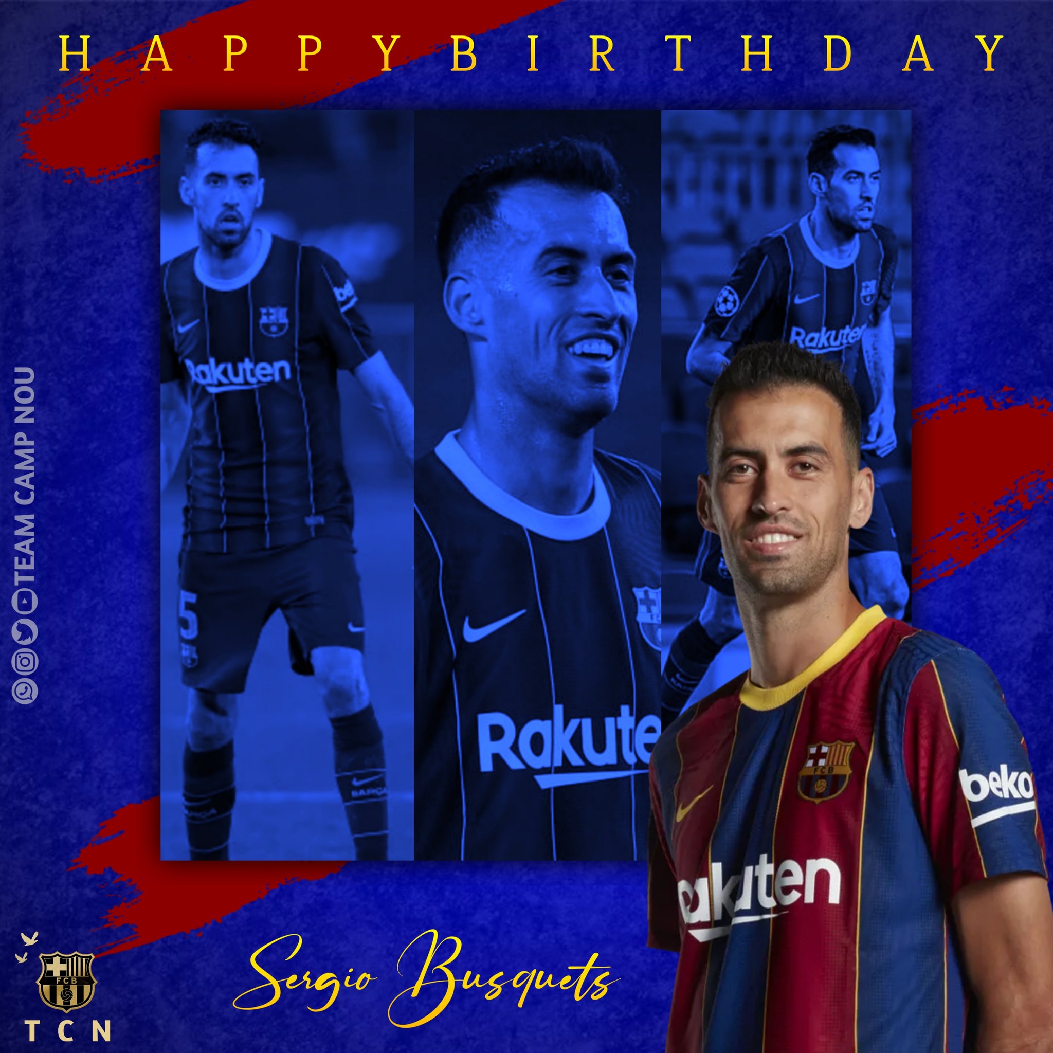     Happy birthday Sergio Busquets! Enjoy this day!   