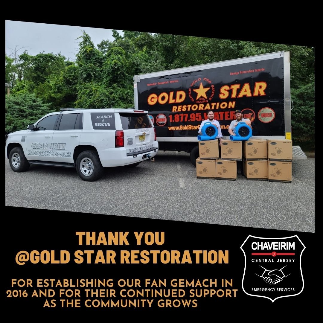 GSR NJ (@njgoldstar) on Twitter photo This week we donated 10 additional air movers to <a href="/CJChaveirim/">Chaveirim of Central Jersey</a> to enable them to keep on assisting the greater Lakewood community! This week we donated 10 additional air movers to <a href="/CJChaveirim/">Chaveirim of Central Jersey</a> to enable them to keep on assisting the greater Lakewood community!