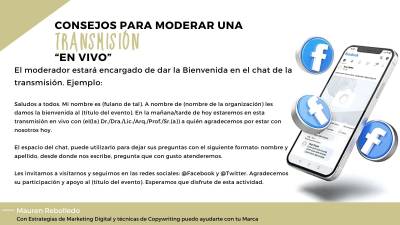 copymanager's tweet photo. ¿Cuáles son las funciones del moderador en un #Evento #envivo ? | #Copymanager
El moderador de la transmisión #envivo, es la persona encargada exclusivamente del chat para los… #SEO #SocialMedia
#FelizViernesATodos #BuenViernes #9deJulio #9Jul
https://t.co/tFAWiaQKob https://t.co/8URWC8t4bV