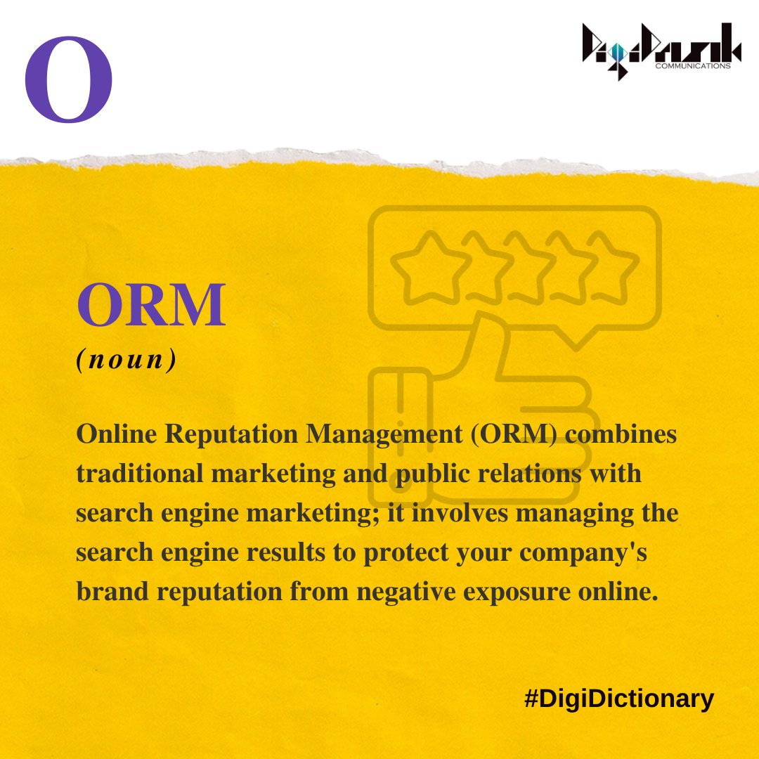 Digi_drunk's tweet photo. Build your digital marketing vocab with #DigiDictionary. 
True to its name, ORM really helps you manage your reputation amongst your audiences who are interacting with you. Timely responses and resolution of queries build your credibility.😉
#DigiDrunk #digitalmarketing https://t.co/dptoBmSUwM