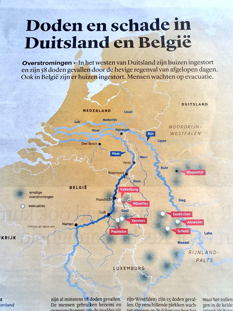 Kees van der Leun on Twitter: "Map of the area in Germany, Belgium, and the Netherlands, hit by extreme rainfall and floods these days. https://t.co/lzFlM7tvyq" / Twitter