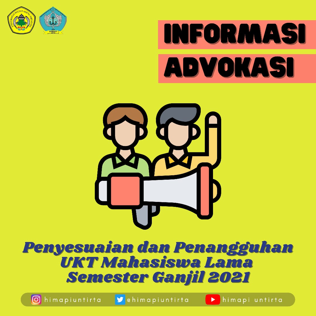 HimapiUntirta's tweet photo. [INFORMASI ADVOKASI]

Press Release!
Informasi Penyesuaian dan Penangguhan UKT Mahasiswa Lama Semester Ganjil 2021.

Sumber: @bemfapertauntirta

Salam bahari!!
Bahari Jaya!!

#Himapi Untirta
#Periode2021
#KabinetSalmon
#InformasiAdvokasi https://t.co/791hdIghZF