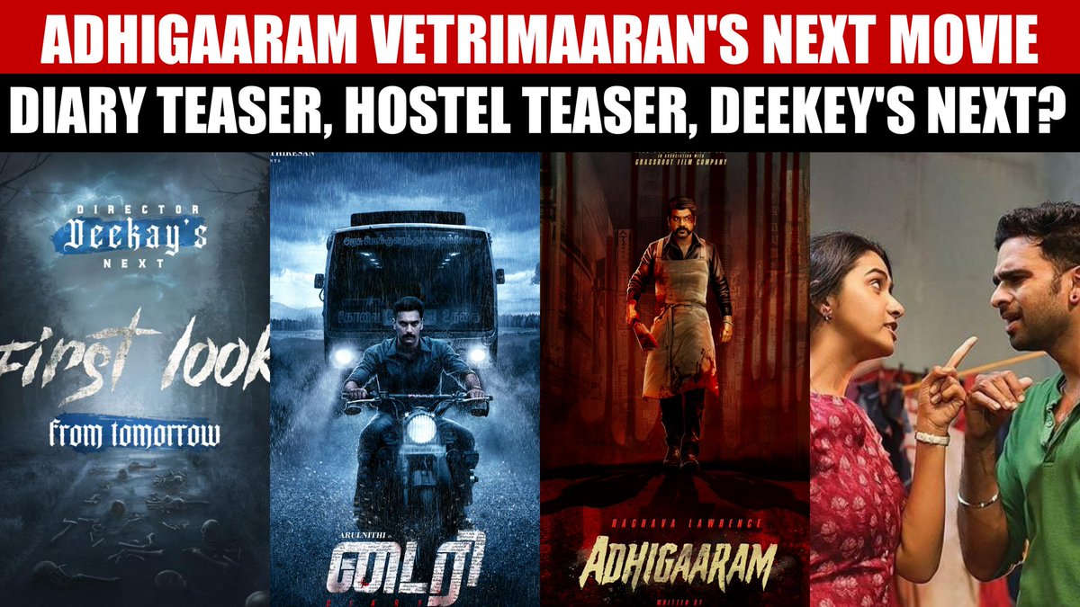 SkCineUpdates's tweet photo. #SKTimes: #Diary & #Hostel Teaser, #Deekey's Next Movie 1st LOOK, Kaatteri, #Adhigaram | #SKCineUpdates
👉 https://t.co/2511TRgz8Z
#Beast #Suriya40 #Maanaadu #Cobra #Chakra #DON #KGFChapter2 #AjithKumar #Ayalaan #Doctor #Valimai #Sardar #ParrisJeyaraj #Dikkiloona #Ponnyinselvan https://t.co/yuqzprtw5a