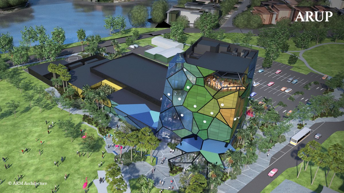 ArupAustralasia's tweet image. The stunning #HOTA Gallery on Australia’s Gold Coast reflects the wider HOTA #precinct with its sustainable features and façade pattern. Find out how we collaborated on the gallery and #masterplan: bit.ly/3tFD8Yn