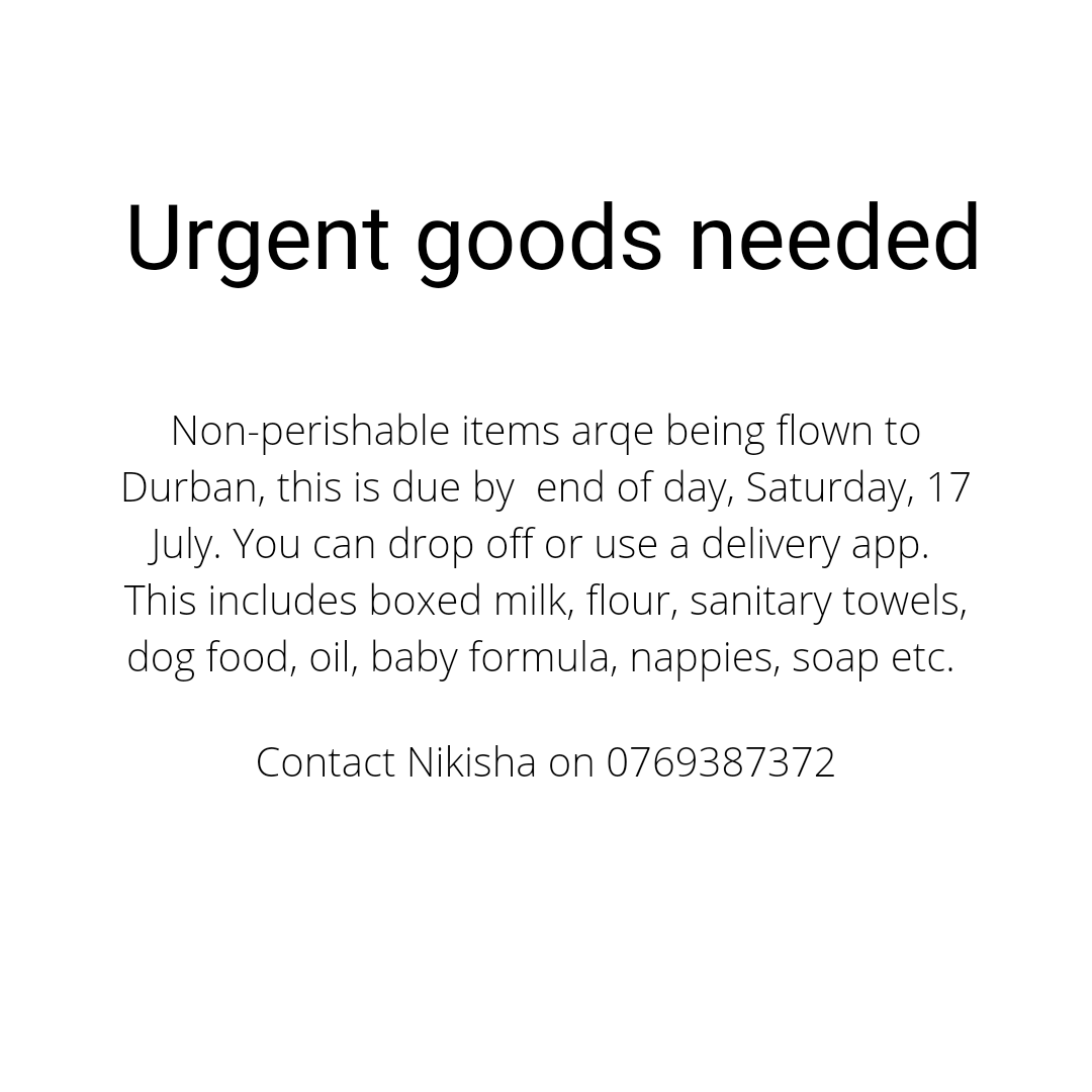 miss_dhanusha's tweet photo. Please donate and RT.
#saveKZN https://t.co/X7Oi80D9wU