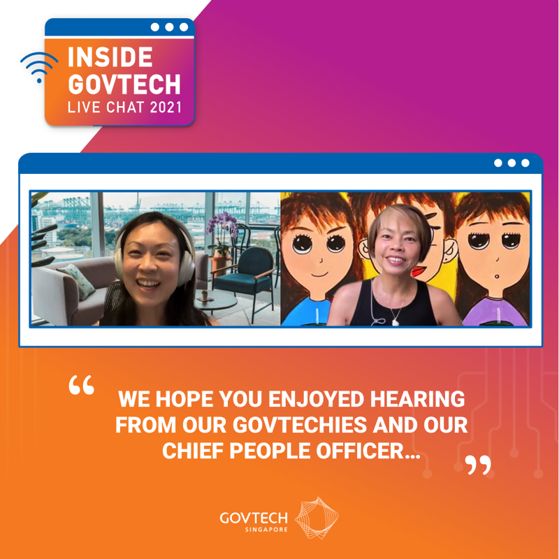 GovTechSG's tweet photo. A huge shoutout to those who joined us at yesterday’s #InsideGovTech live chat!
If you missed it, catch the recording where our GovTechies discuss topics like work culture and misconceptions on working in the public service.