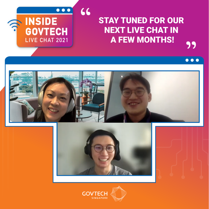 GovTechSG's tweet photo. A huge shoutout to those who joined us at yesterday’s #InsideGovTech live chat!
If you missed it, catch the recording where our GovTechies discuss topics like work culture and misconceptions on working in the public service.