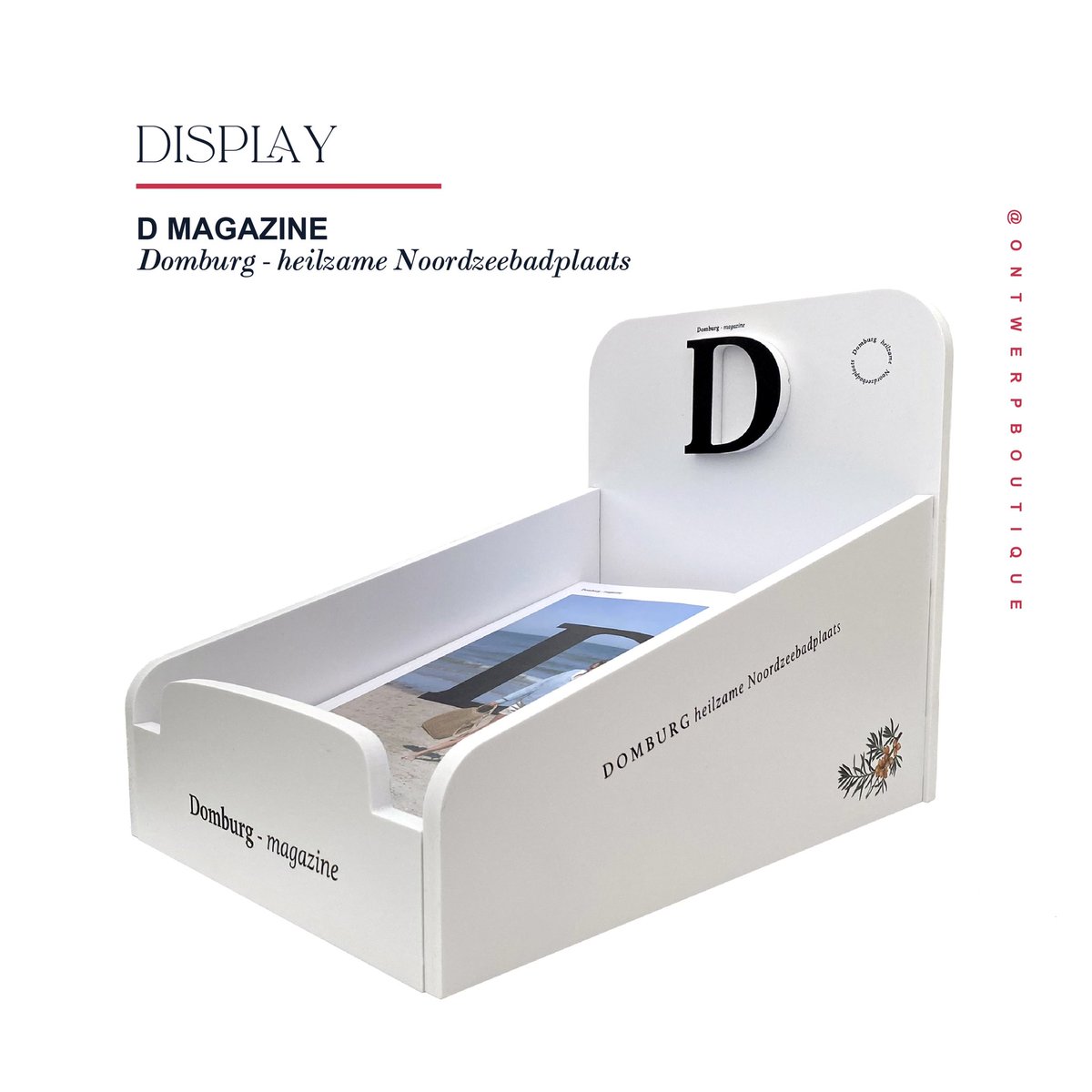 • DISPLAY •
--------------------
Ontwerp van de display voor D magazine - ‘Domburg Heilzame Noordzeebadplaats’
Uitvoering: <a href="/GBG_Goes/">GBG Goes</a> 
.
.
#display #Domburg #badstatus #Walcheren #Ontwerpbureau #magazine #Zeeland #Zeeuws #artdirection #grafischontwerp #badplaats