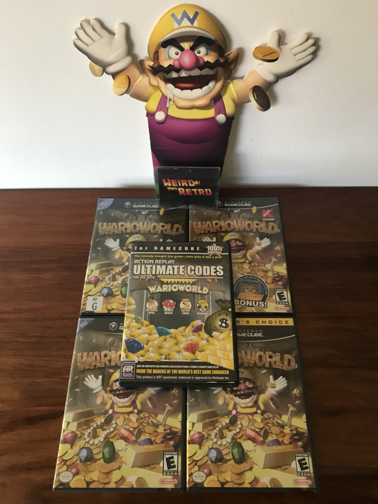WeirdAndRetro's tweet photo. βHehe, itsa me! WARIO!!!β π The Bad Boy of Italian Plumbing! ππ€£ #TreasuredCollection Β» #WarioWorld on the #Nintendo #GameCube including the rare @Kmart variant! Favourite piece has to be that giant store display in the shape of a massive GameCube game case!!! ^^ https://t.co/HbRpJ6Xs1t