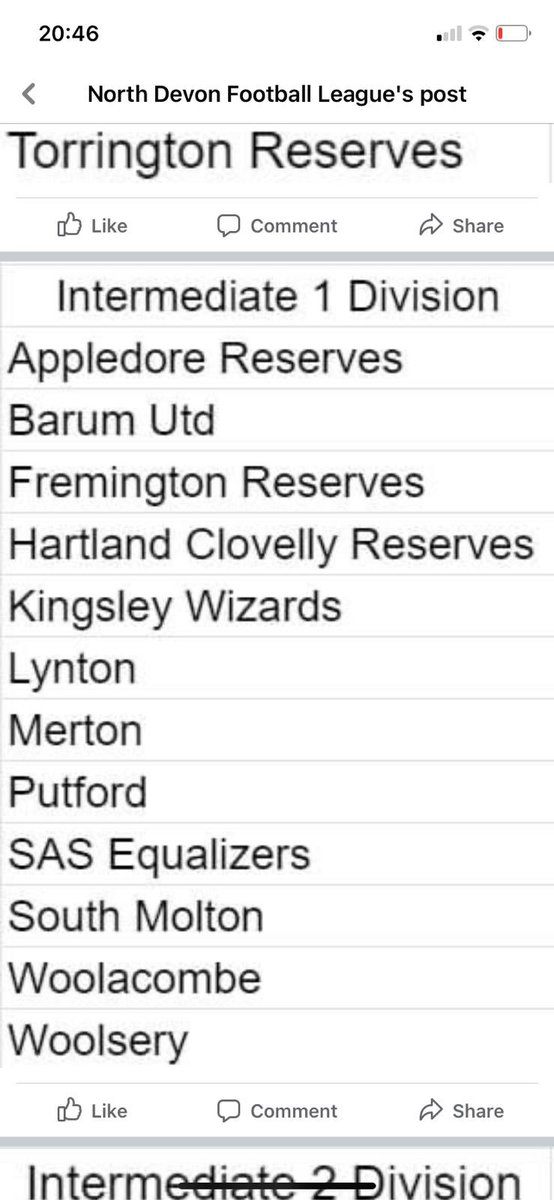 Barum United (@barumunited) on Twitter photo <a href="/northdevonfl/">ND Football League</a> AGM last night means we know who we will be joined by in Inter 1.
<a href="/Appledoreres/">Appledore reserves</a> , <a href="/_FremingtonFC_/">Fremington FC</a> reserves,hartland clovelly reserves,<a href="/KingsleyWizards/">Kingsley Wizards FC</a> <a href="/LyntonFC/">Lynton & Lynmouth FC</a> merton, <a href="/EqualizersFC/">Equalizers FC</a> and south Molton
Gonna be a cracker of a season #upthebarum #grassrootsfootball <a href="/northdevonfl/">ND Football League</a> AGM last night means we know who we will be joined by in Inter 1.
<a href="/Appledoreres/">Appledore reserves</a> , <a href="/_FremingtonFC_/">Fremington FC</a> reserves,hartland clovelly reserves,<a href="/KingsleyWizards/">Kingsley Wizards FC</a> <a href="/LyntonFC/">Lynton & Lynmouth FC</a> merton, <a href="/EqualizersFC/">Equalizers FC</a> and south Molton
Gonna be a cracker of a season #upthebarum #grassrootsfootball