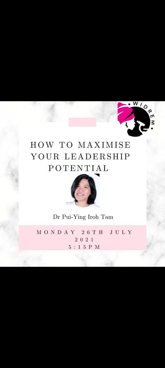 WIDREM is excited to bring to you our first webinar to be hosted on 26th July at 17:15pm on maximising your leadership potential. It will be an amazing session!