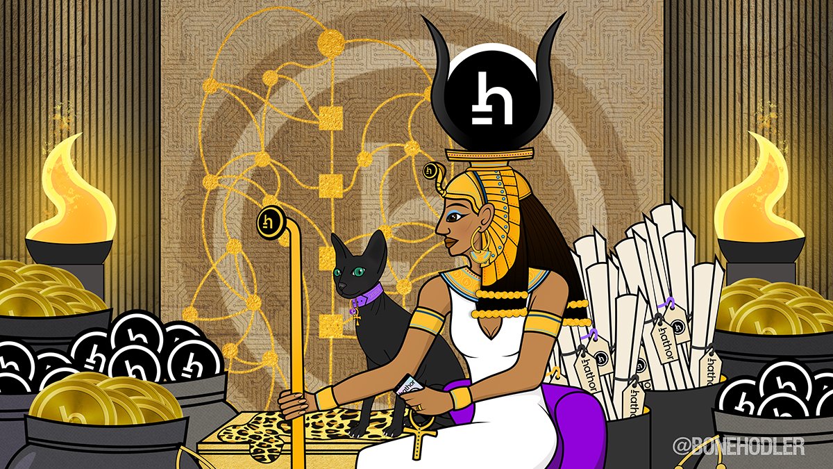 BoneHodler's tweet photo. #Hathletes, #Hathorians, and $HTR hodlers, @Bonehodler (hound of Hathor) has just updated the #Hathor Telegram sticker pack https://t.co/FBtLS5ypTZ with fresh new stickers. Enjoy! https://t.co/nUipfW9GRl