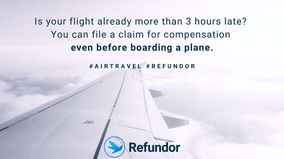 refundor's tweet photo. If it's a flight from/to the EU, register your flight with us https://t.co/8PAFu8MZEq

#flightdelay #airtravel #Refundor https://t.co/hjZLvMQjsC