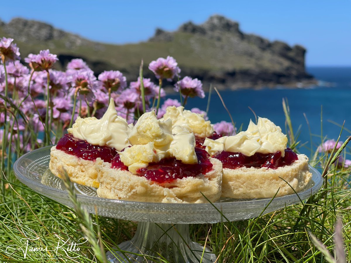 Jam_First's tweet photo. Suns out, #Scones out. Whose going to #GoCreamTea this weekend? #JamFirst the #OnlyWay the #ProperWay the #CornishWay. (Photo Credit @JamesKittoPhoto) https://t.co/UnL7PJLsSH