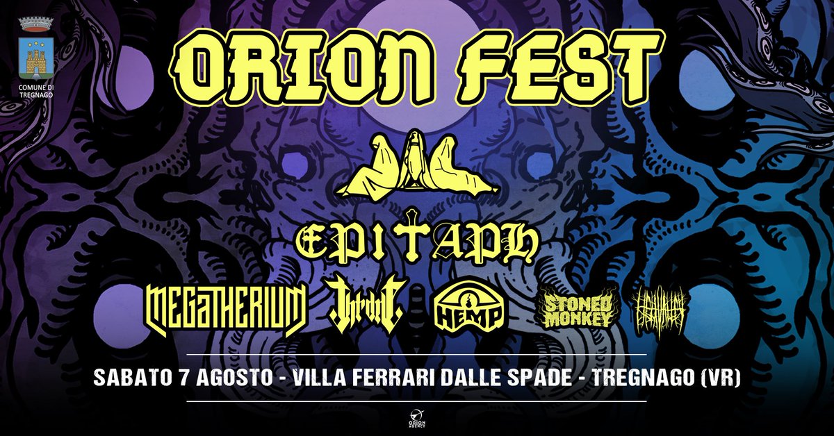 METALWAVEItaly's tweet photo. ORION FEST: la prima edizione si terrà il 7 agosto https://t.co/bGRpRh61Ty #metalwave #ORIONFEST #EPITAPH #Megatherium #Throne #Hemp #StonedMonkey #HellValley #infinityheavy https://t.co/KMgcotVium