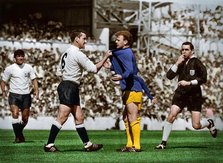 Legendary picture of Mackay and Bremner, two Scotsmen in a wee tangle. Looks like a tanned Terry Venables on his way over. <a href="/FootieIcons/">Footie Icons</a> <a href="/3retro_/">3Retro Football</a> <a href="/LFCHistoryShow/">"YNWA" The Story of Liverpool FC</a> <a href="/tirnaog_09/">Lisbon Lion</a> <a href="/TheParkheadF/">The Parkhead Faithful</a> 
#Celtic #Scotland #Spurs #Leeds